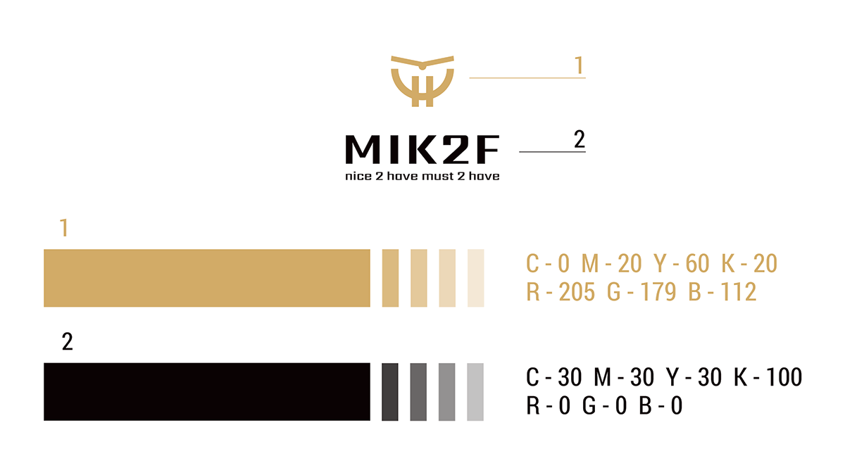 Kolorystyka zastosowana w logo MIK2F.