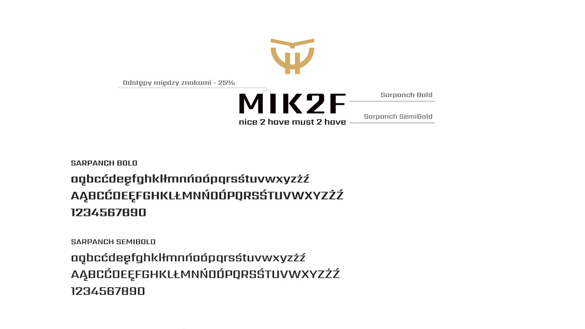 Typografia zastosowana w logo MIK2F.