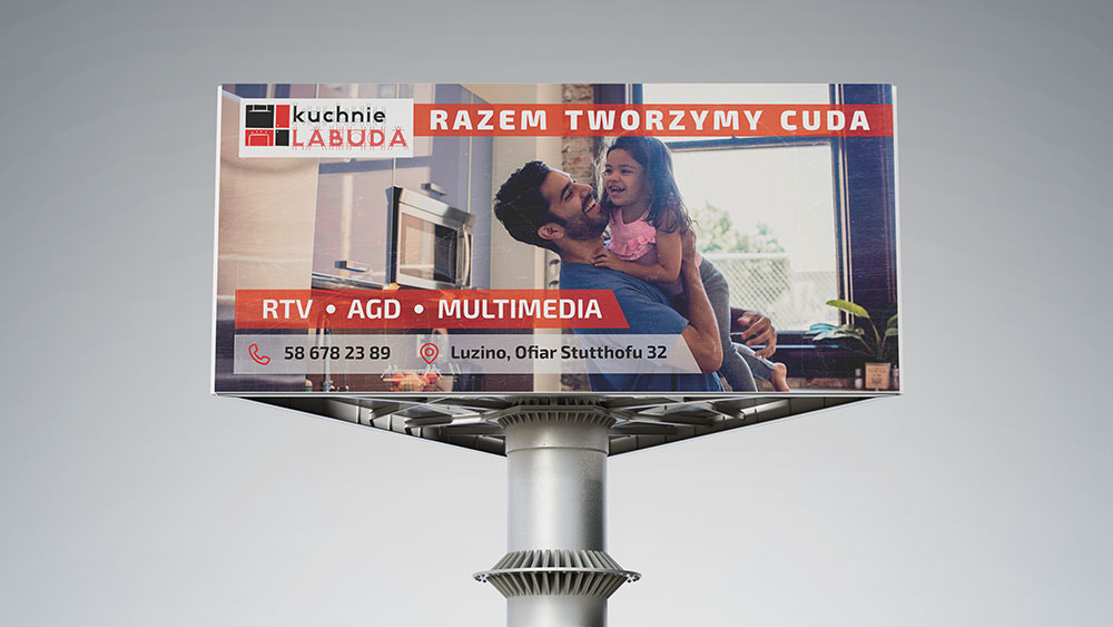 Billboard Studia mebli kuchennych "Kuchnie Labuda".